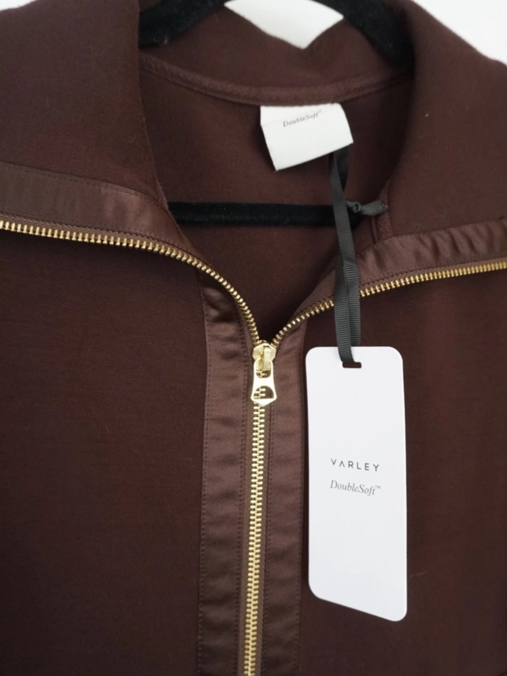 Varley Revolve Keller Half Zip Pullover Coffee Bean Brown Small NWT - Picture 3 of 6